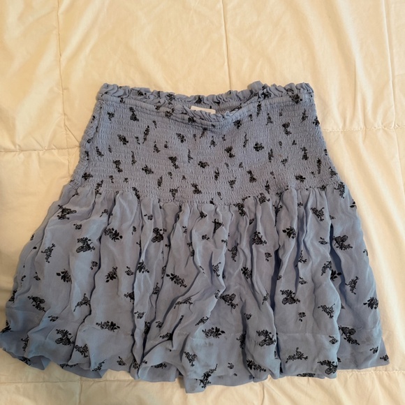 GANNI Blue Floral Mini Skirt Size 36 (US 4) - Picture 2 of 5